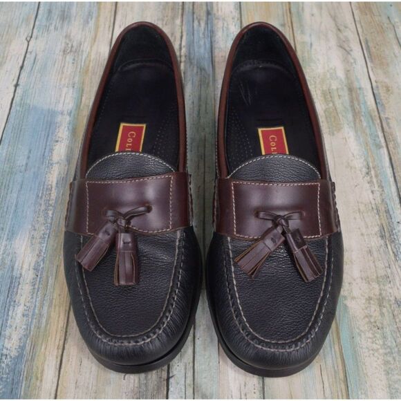 Cole Haan Pinch Tassel Loafers Size 10 Black Brown Leather Dress Shoes C02997 main image 7